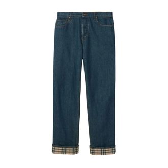 Burberry Straight Jeans, male, Blue, Size: W34 Straight Jeans