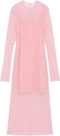 Givenchy Flocked-Logo Midi Dress - Womens - Spandex/Elastane/Polyamide