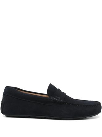 BOSS suede loafers - men - Calf Suede/Rubber/Fabric - 42 - Blue
