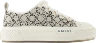 Amiri Sneakers, male, Gray, Size: 10 US Grey Leather Low Top Sneakers