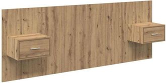 vidaXL Cabecero Con Mueble 3 Pcs Roble Artesanal Madera De Ingenier&iacute;a Vidaxl