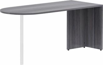Lorell Essentials Series Peninsula Desk Box 1 of 2 - 66 x 3029.5 Desk, 1 Top - Finish: Weathered Charcoal Laminate