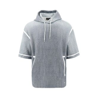 Emporio Armani Double jersey oversized hoodie Man M