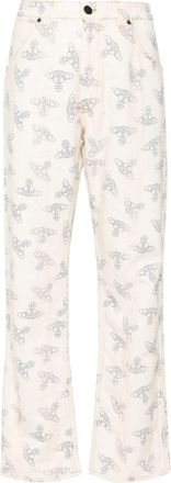 Vivienne Westwood Ranch straight-leg jeans - women - Cotton/Cotton - S/M - Neutrals