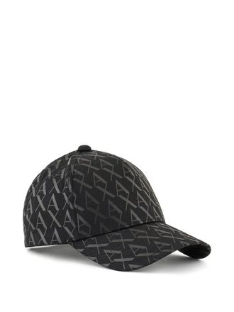 A|X Armani Exchange logo-print baseball cap - Black