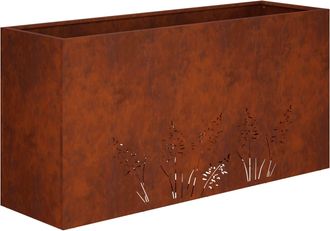 vidaXL Macetero De Jard&iacute;n Oxidado 100 X 20 X 49 Cm Acero Oxidado Vidaxl