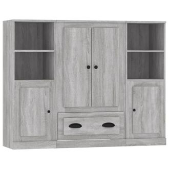 Berkfield Home Highboards 3 pcs Grey Sonoma Engineered Wood