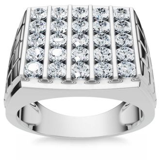 Pompeii3 2Ct Diamond Mens Wedding Anniversary Ring 10k Gold Lab Grown