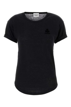 Isabel Marant Black Logo Crew Neck T-Shirt