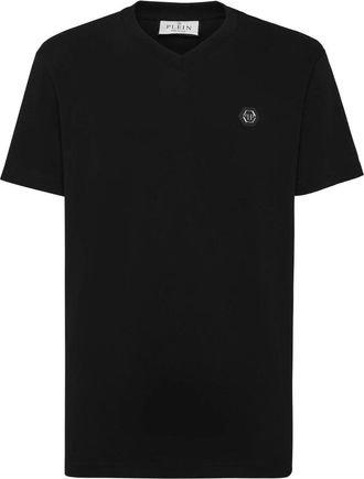 Philipp Plein T-Shirt V-Neck Gothic - Heren - T-shirts - Zwart - 4XL - Katoen - Tops