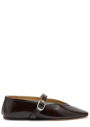 Le Monde Beryl LE Monde Beryl Stella Patent Leather Ballet Flats - Brown - 37 (IT37 / UK4)
