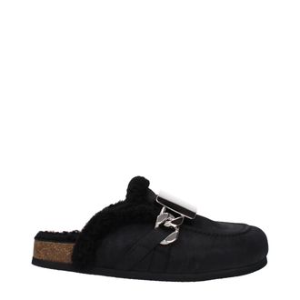 J.W.Anderson Black Leather Mens Slippers