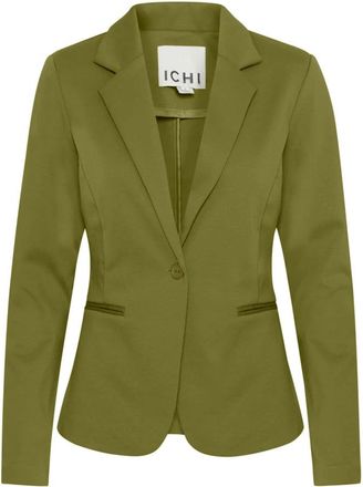 Ichi Ihkate Blazer - Dames - Blazers - Groen - XL - Leer - Jassen