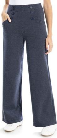 Max Studio Sailor High Waist Wide Leg Pants in Dark Navy at Nordstrom Rack, Size X-Large