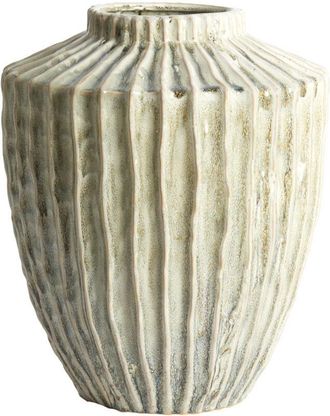 Light & Living Jarr&oacute;n De Cer&aacute;mica Light & Living Talea Verde Oliva-crema