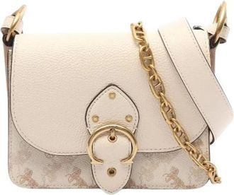 Coach Pre-owned Beat 18 Leather 2way Shoulder Bag - Dames - Vintage Schoudertas - Beige - ONE Size - Leer - Vintage