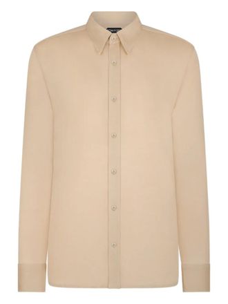 Tom Ford Camicia in seta con bottoni - Toni neutri