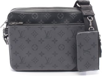 Louis Vuitton Black Gray Monogram Eclipse Coated Canvas Leather Handbag Shoulder Bag (Pre-Owned)