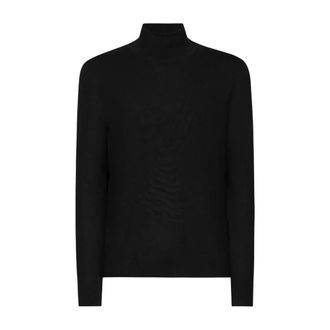 Dolce & Gabbana Turtlenecks, male, Black, Size: M Black Sweater with Rolled Neck
