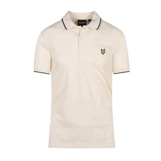 Lyle & Scott Heren Poloshirt met Kraagje in Katoen (Krijt)