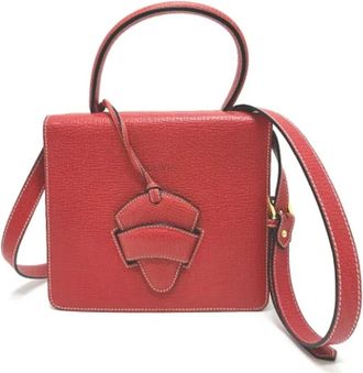 Loewe Tweedehands leren handtassen - Dames - Vintage Handtas - Rood - ONE Size - Leer - Vintage
