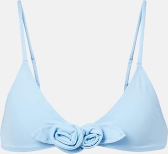 Coperni Top bikini con applicazione floreale