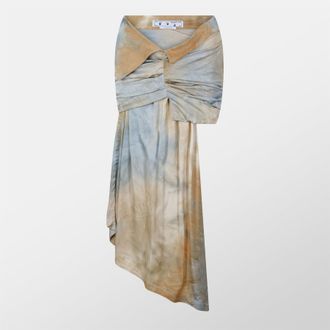 Off-white Womens Off White Off Mini Skirt in Camel/Purple - Beige
