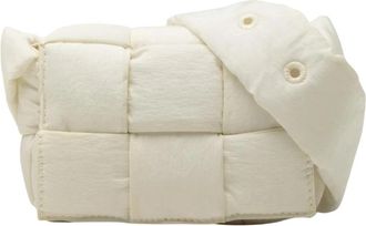 Bottega Veneta Pre-owned Padded Woven Top Handle Bag - Dames - Vintage Schoudertas - Wit - ONE Size - Vintage