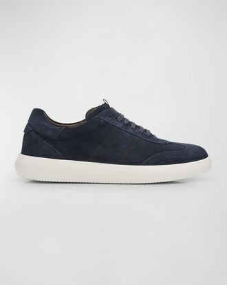 Brioni Men & apos;s New Cassette Suede Low-Top Sneakers