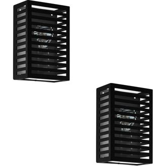 Loops 2 PACK Elegant Black Indoor Wall Light for Home Decor - Model 900136