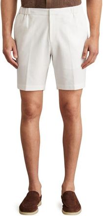 Reiss Deck Flat Front Shorts in White at Nordstrom, Size 30