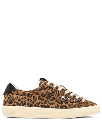 Autry Leopard Print Logo Sneakers