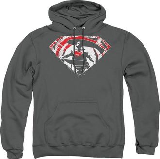 Gildan Batman V Superman Super Splatter Logo Adult Pull Over Hoodie / Hooded Sweatshirt