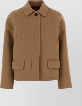 Gucci boxy silhouette wool blend jacket