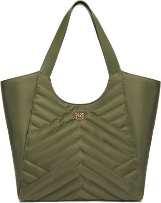 Pinko Borsa tote trapuntata - Verde
