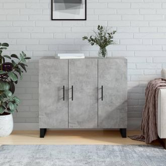 vidaXL Aparador De Madera De Ingenier&iacute;a Gris Hormig&oacute;n 90x34x80 Cm Vidaxl