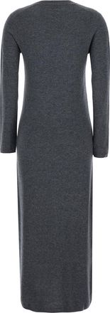 Semicouture Womens Long Knit Dress Brenda Grey Wool