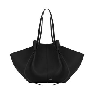 Yuzefi Tote Bags, female, Black, Size: ONE SIZE Large Mochi Pebble Grain Leather