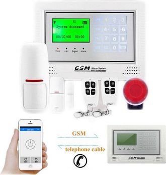 Trade Shop Trade Shop - Kit Antifurto Casa Allarme Display Touch Screen Combinatore Gsm Wireless App