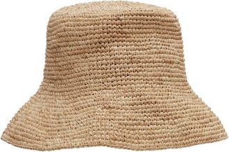 Vitamin A Tulum Straw Bucket Hat in Natural at Nordstrom, Size Medium