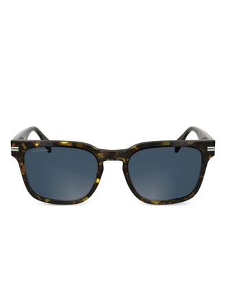 Lacoste logo-print sunglasses - Brown