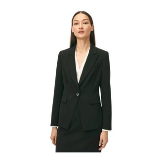 Brooks Brothers One-Button Crepe Suit Jacket - Dames - Blazers - Zwart - 3XS - Polyester - Jassen