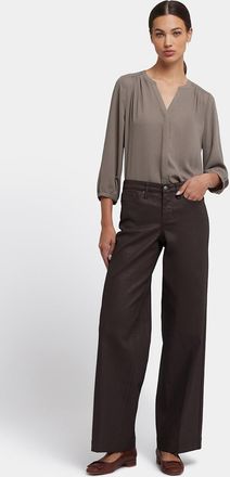 NYDJ Gecoate Teresa Wijde Pijpen Jeans | Peperkorrel Gecoate