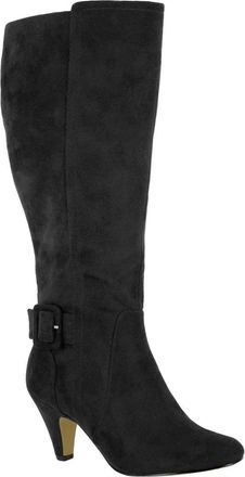 Bella Vita Womens Bella Vita Troy II Boots Black Suede Almond Toe Knee High HAWK2390