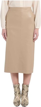 Marella Midi Pencil Skirt - Dames - Kokerrokken - Beige - M - Leer - Rokken
