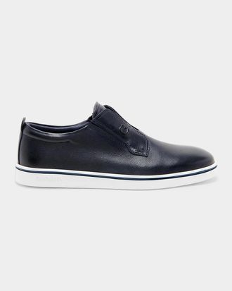 Ferragamo Men & apos;s Alfievit Leather Slip-On Sneakers