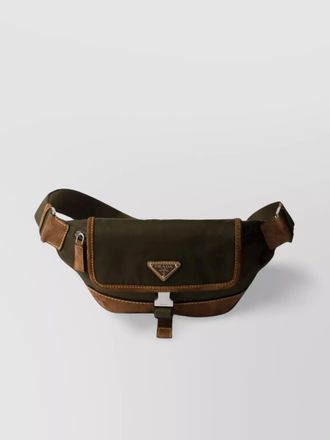 Prada two-tone re-nylon and suede belt bag