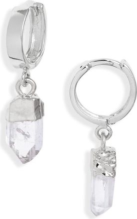 CHILD OF WILD Aura Quartz Huggie Hoop Earrings in Silver at Nordstrom