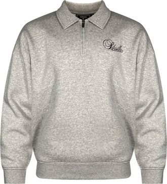 Siksilk Sweatshirt SIKSILK Siksilk Sweatshirt Essentials Polo Sweater, Herren, Gr. XL, grau, Obermaterial: 76% Baumwolle CO. 21% Polyester PES. 3% Viskose CV.
