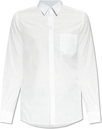 Dolce & Gabbana Overhemd met gestreept patroon - Heren - Zakelijke Overhemden - Wit - 3XL - Katoen - Overhemden